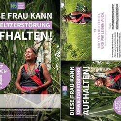 Vorderseite A3 mit Streifen für Veranstaltungsankündigung, Rückseite 2xA4 Plakat + Erklärplakat